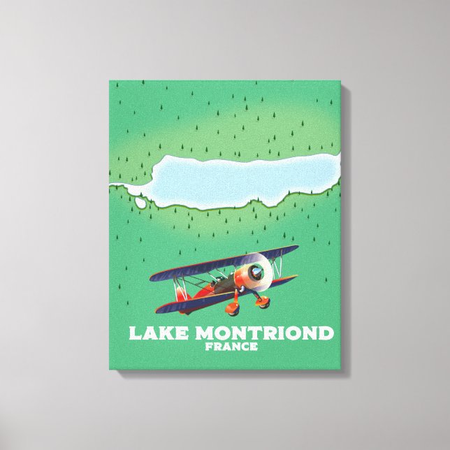 Toile Affiche de vacances du lac Montriond France. (Recto)