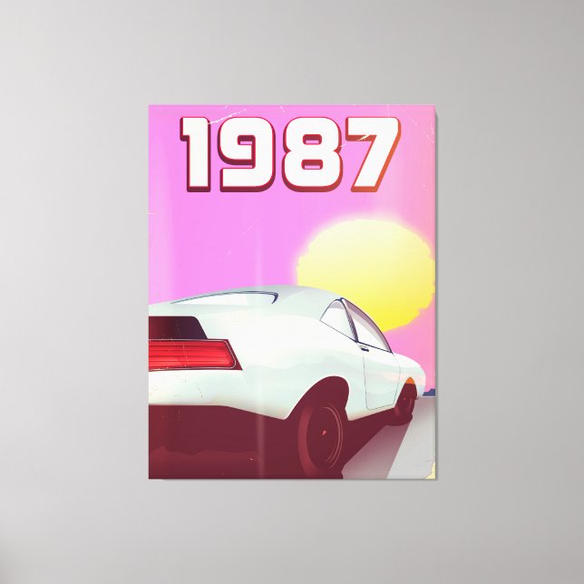 Toile affiche de voiture de sport de 1987 (Recto)