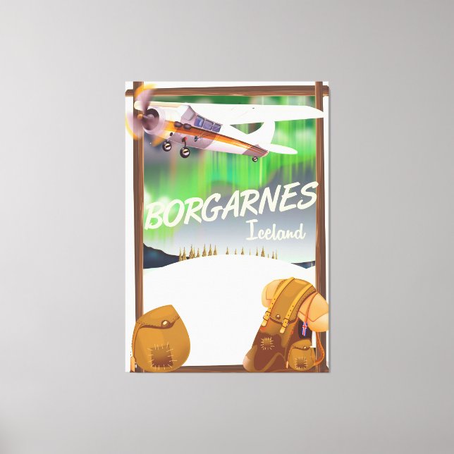 Toile Affiche de vol Islande Borgares (Recto)