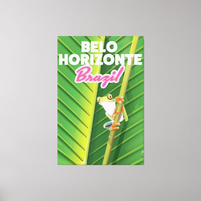 Toile Affiche de voyage à Belo Horizonte, Brésil (Recto)
