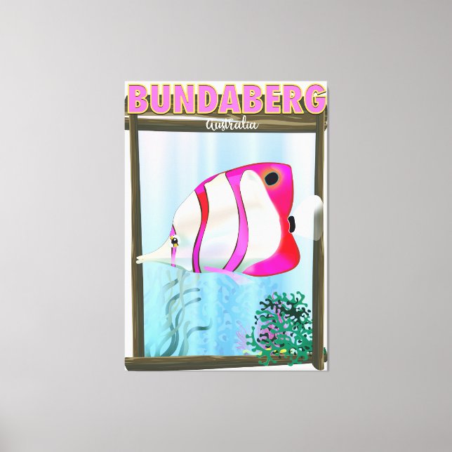 Toile Affiche de voyage à Bundaberg Australie (Recto)