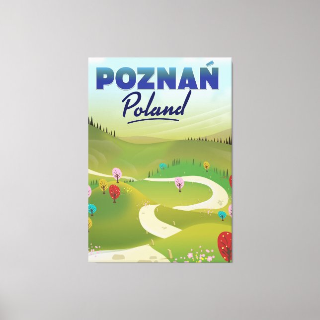 Toile Affiche de voyage à Poznań Pologne. (Recto)