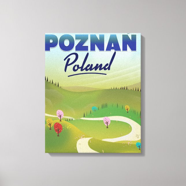 Toile Affiche de voyage à Poznań Pologne. (Recto)