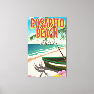 Toile Affiche de voyage à Rosarito Beach au Mexique