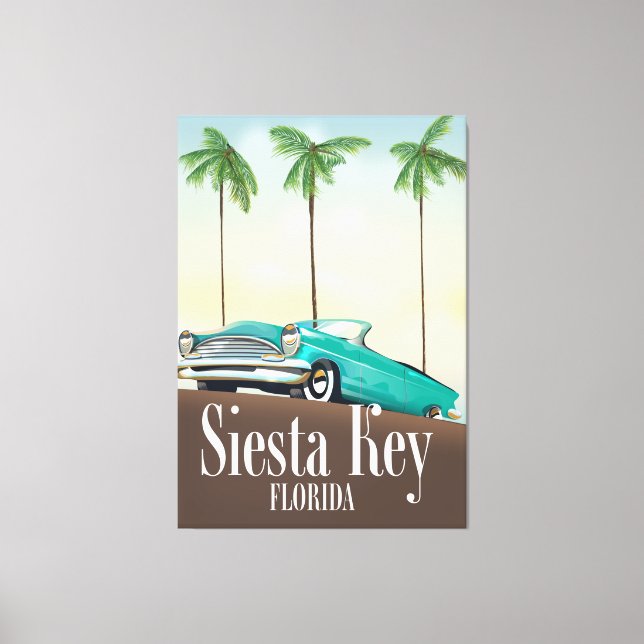 Toile Affiche de voyage à Siesta Key Floride (Recto)