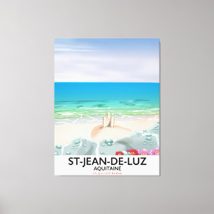 Toile Affiche de voyage à St-Jean-de-Luz, Aquitaine