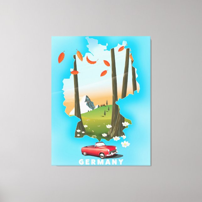 Toile Affiche de voyage Allemagne. (Recto)