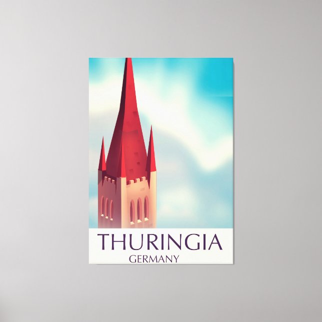 Toile Affiche de voyage Allemagne Thuringe (Recto)