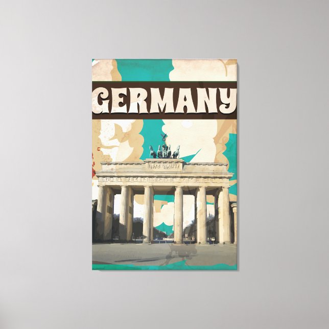 Toile AFFICHE DE VOYAGE ALLEMANDE vintage (Recto)