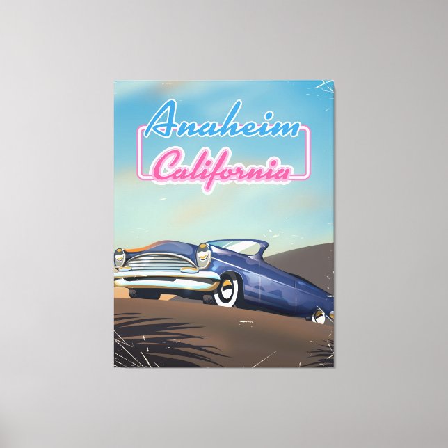 Toile Affiche de voyage Anaheim California (Recto)