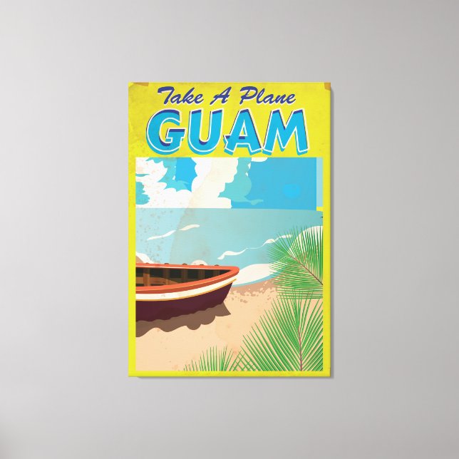 Toile Affiche de voyage ancienne de Guam (Recto)