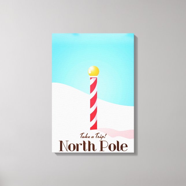 Toile Affiche de voyage au Pôle Nord (Recto)