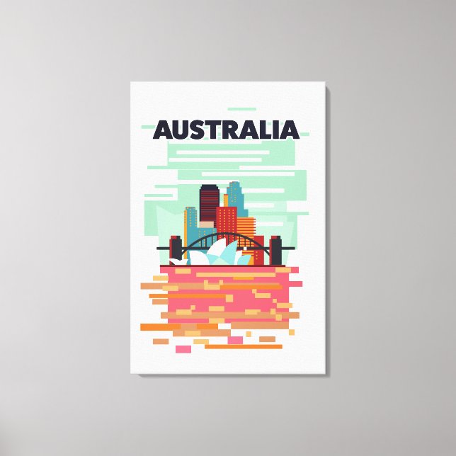 Toile Affiche de voyage Australie (Recto)