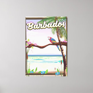 Toile Affiche de voyage Barbados Parrot Landcape