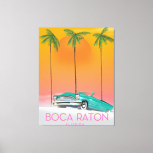 Toile Affiche de voyage Boca Raton Floride.