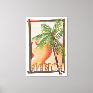 Toile Affiche de voyage dans le désert africain