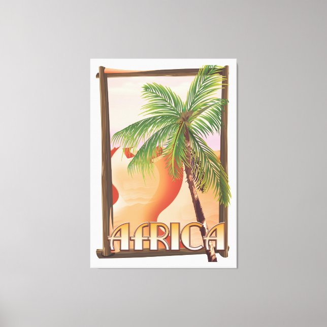 Toile Affiche de voyage dans le désert africain (Recto)