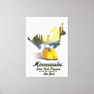 Toile Affiche de voyage dans le parc d'État de Minnewask