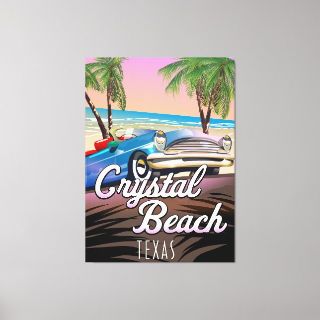 Toile affiche de voyage de Crystal Beach Texas (Recto)