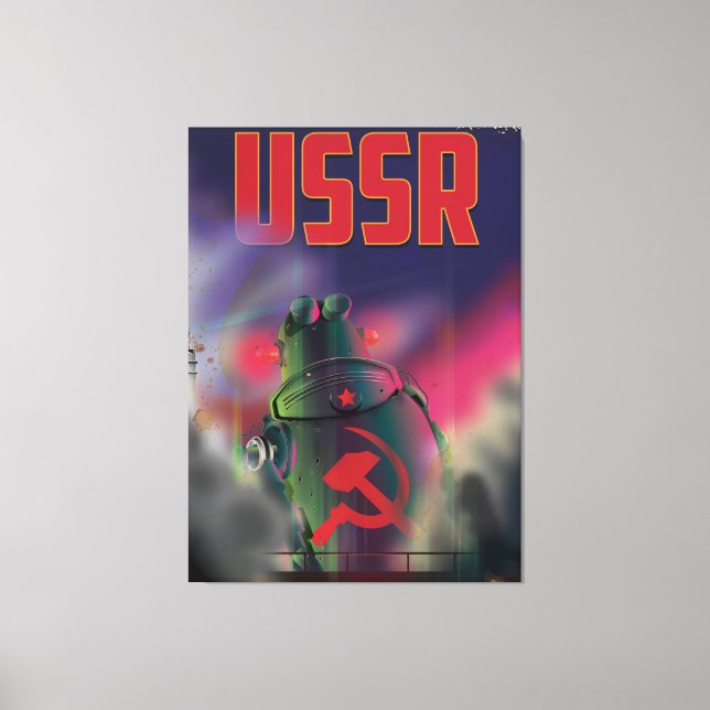 Toile Affiche de voyage de dessin animé de la Russie sov (Recto)