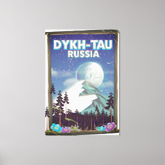 Toile Affiche de voyage de Dykh-Tau Russie.