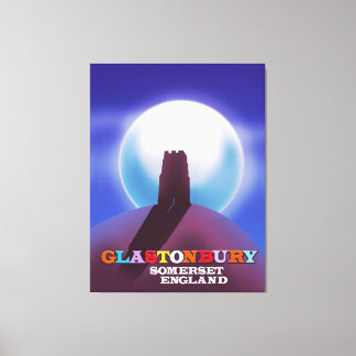 Toile Affiche de voyage de Glastonbury Tor Somerset