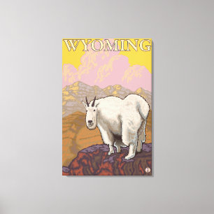 Toile Affiche de voyage de GoatWyomingVintage de