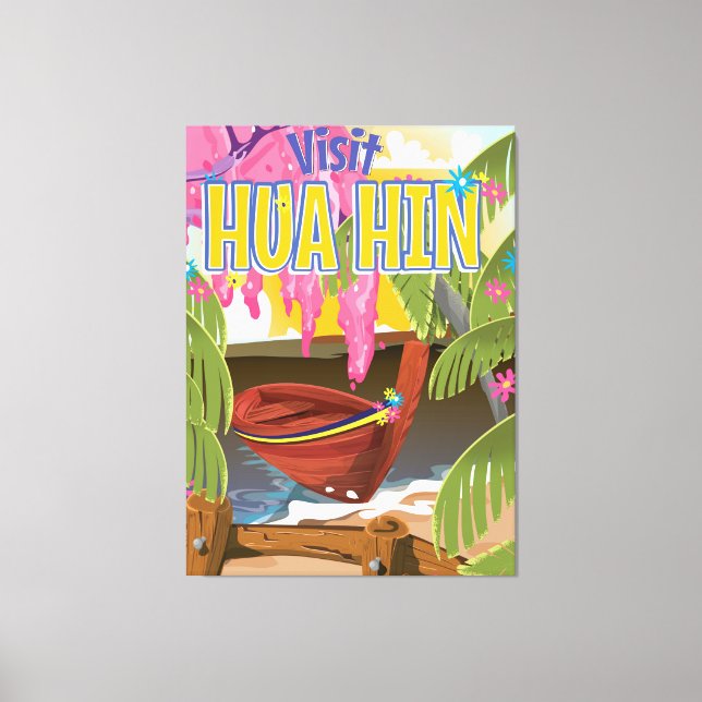 Toile Affiche de voyage de Hua Hin Thaïlande (Recto)