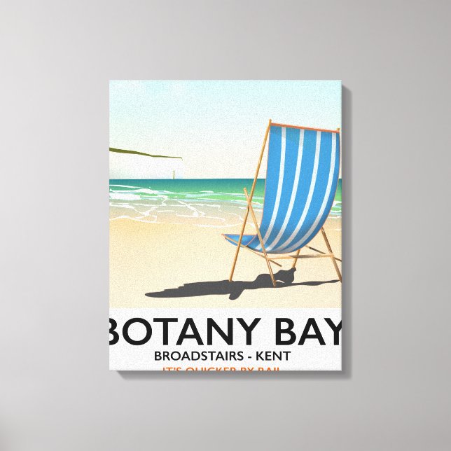 Toile Affiche de voyage de la baie de Botany, Broadstair (Recto)