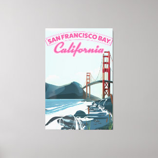 Toile Affiche de voyage de la baie de San Francisco