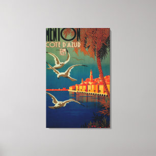 Toile Affiche de voyage de la Côte d'Azur # 1