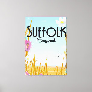 Toile Affiche de voyage de la ferme Suffolk England