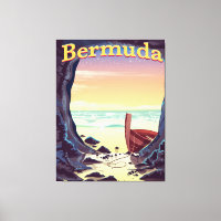 Affiche de voyage de la grotte des pirates des Ber