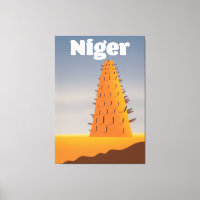 Affiche de voyage de la mosquée d'Agadez au Niger