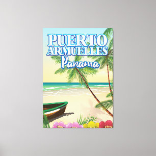 Toile Affiche de voyage de la plage de Puerto Armuelles