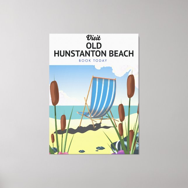 Toile Affiche de voyage de la plage d'Old Hunstanton (Recto)