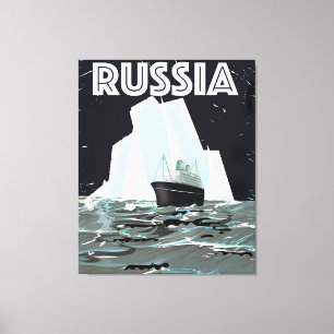 Toile Affiche de voyage de l'Arctique de la Russie sovié