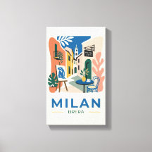 Affiche de voyage de l'art de Milan Brera - Idée d