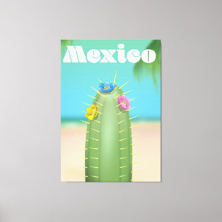 Toile Affiche de voyage de Mexico Cactus
