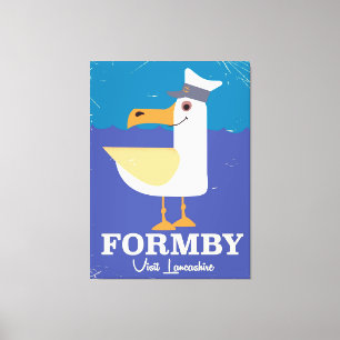 Toile Affiche de voyage de mouette de Fomby Lancashire
