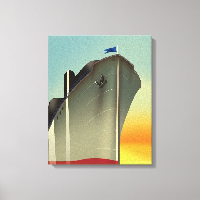 Toile Affiche de voyage de paquebot de Southampton (Recto)