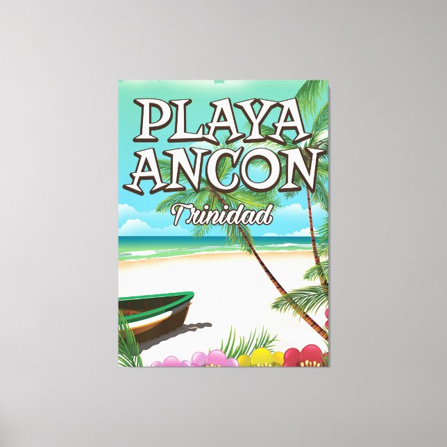 Toile Affiche de voyage de Playa Ancón Trinidad (Recto)