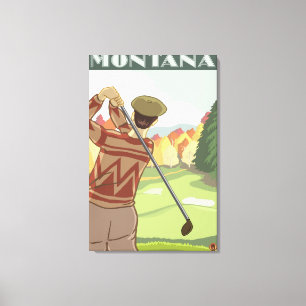 Toile Affiche de voyage de SceneMontanaVintage de