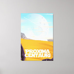 Toile Affiche de voyage de science-fiction Proxima Centa