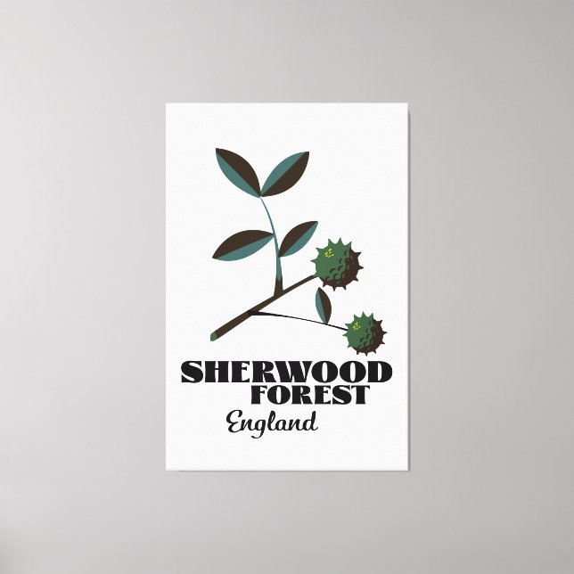Toile Affiche de voyage de Sherwood Forest Angleterre (Recto)