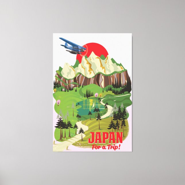 Toile Affiche de voyage de style vintage Japon (Recto)