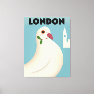 Toile Affiche de voyage de style Vintage londonien.