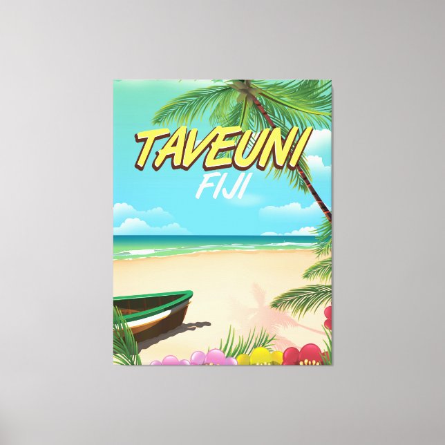 Toile Affiche de voyage de Taveuni Fidji (Recto)