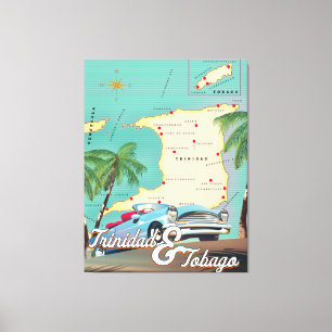 Toile Affiche de voyage de Trinité-et-Tobago