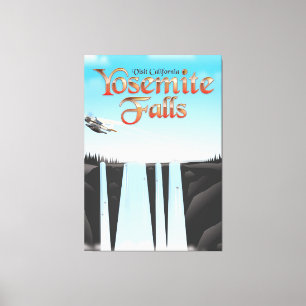 Toile Affiche de voyage de Yosemite Falls en Californie